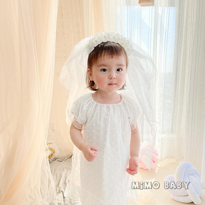 Cài bờm hoa voan công chúa Mimo Baby cho bé gái BD10