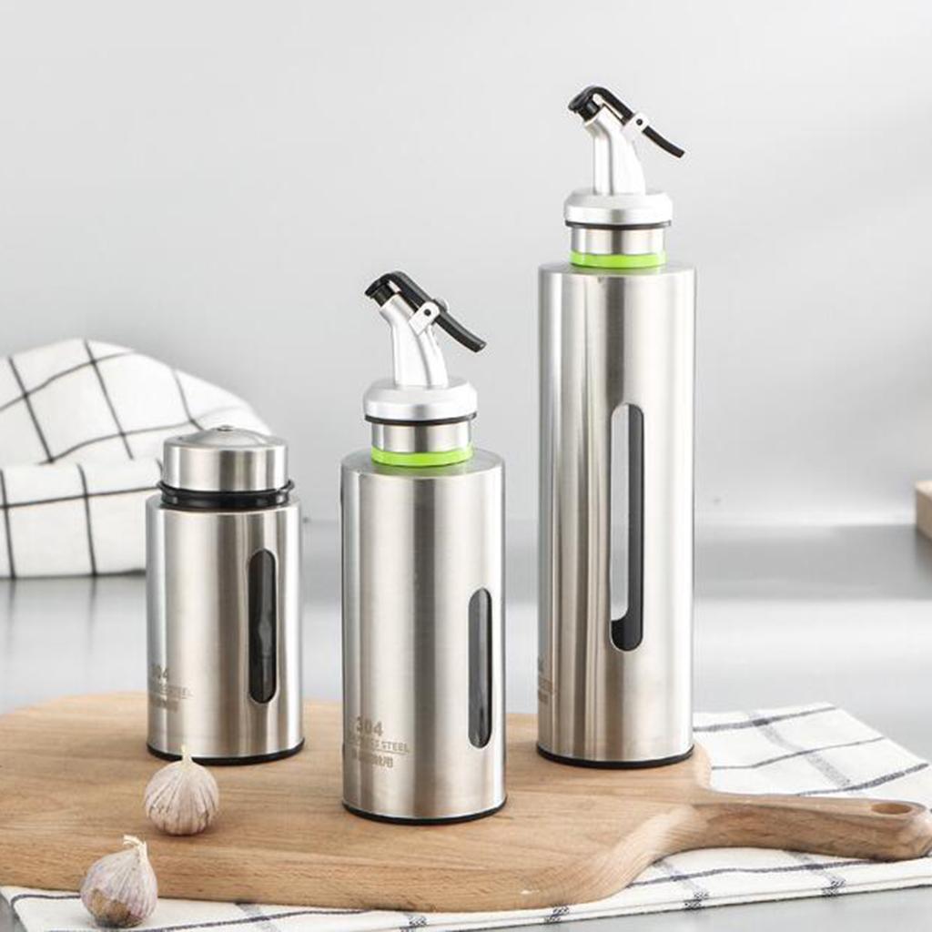2 Pieces Vinegar Dispenser Pourer Bottle Olive Oil Container Safe Durable