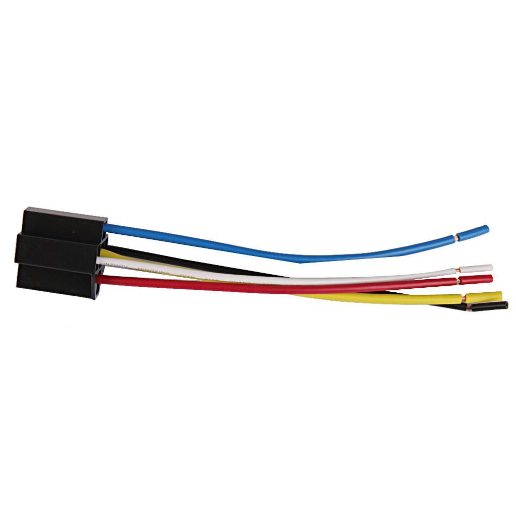 4 Pieces Car 12V 12 DC 40A AMP Relay Harness Socket Plug 5Pin 5 Wire