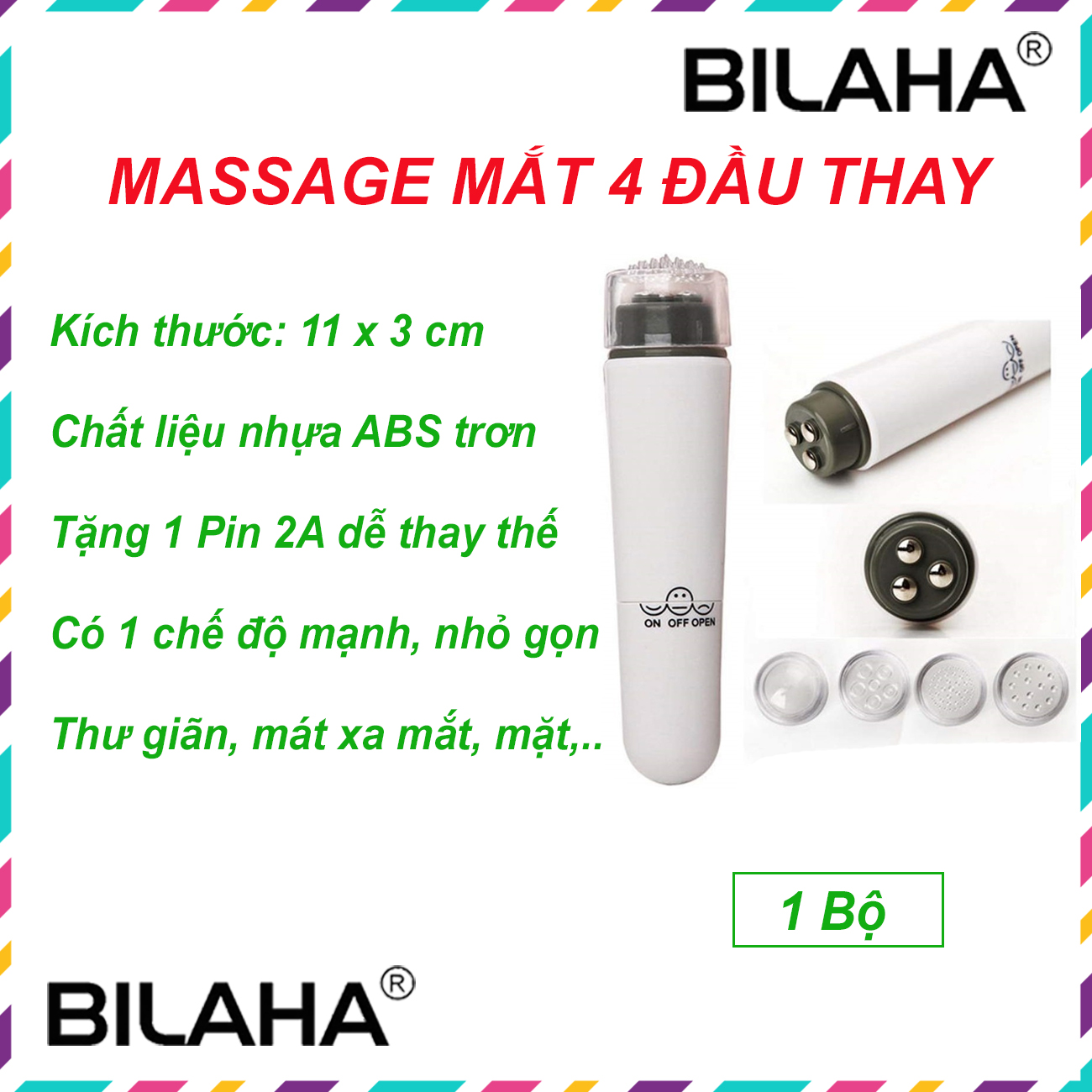 Bút massage mặt cầm tay 4 đầu loại xịn nhất giá rẻ