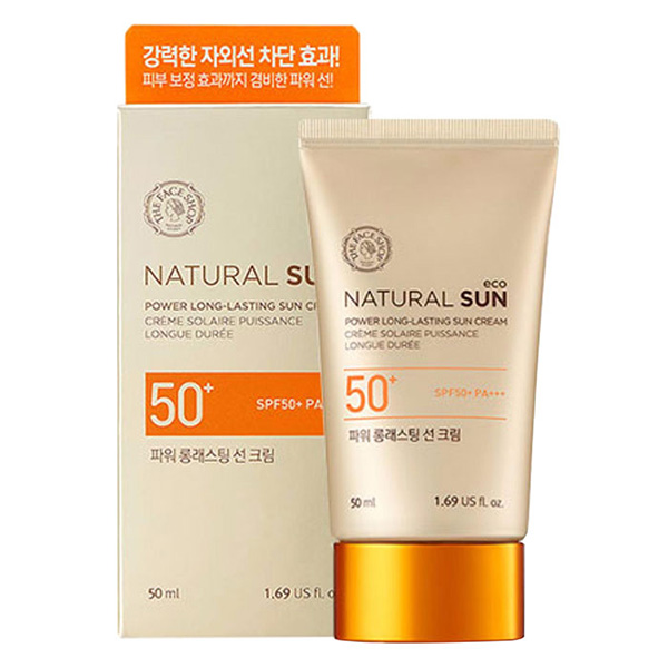 Kem Chống Nắng The Face Shop Natural Sun Eco Power Long Lasting Sun Cream SPF50+ PA+++ 50ml