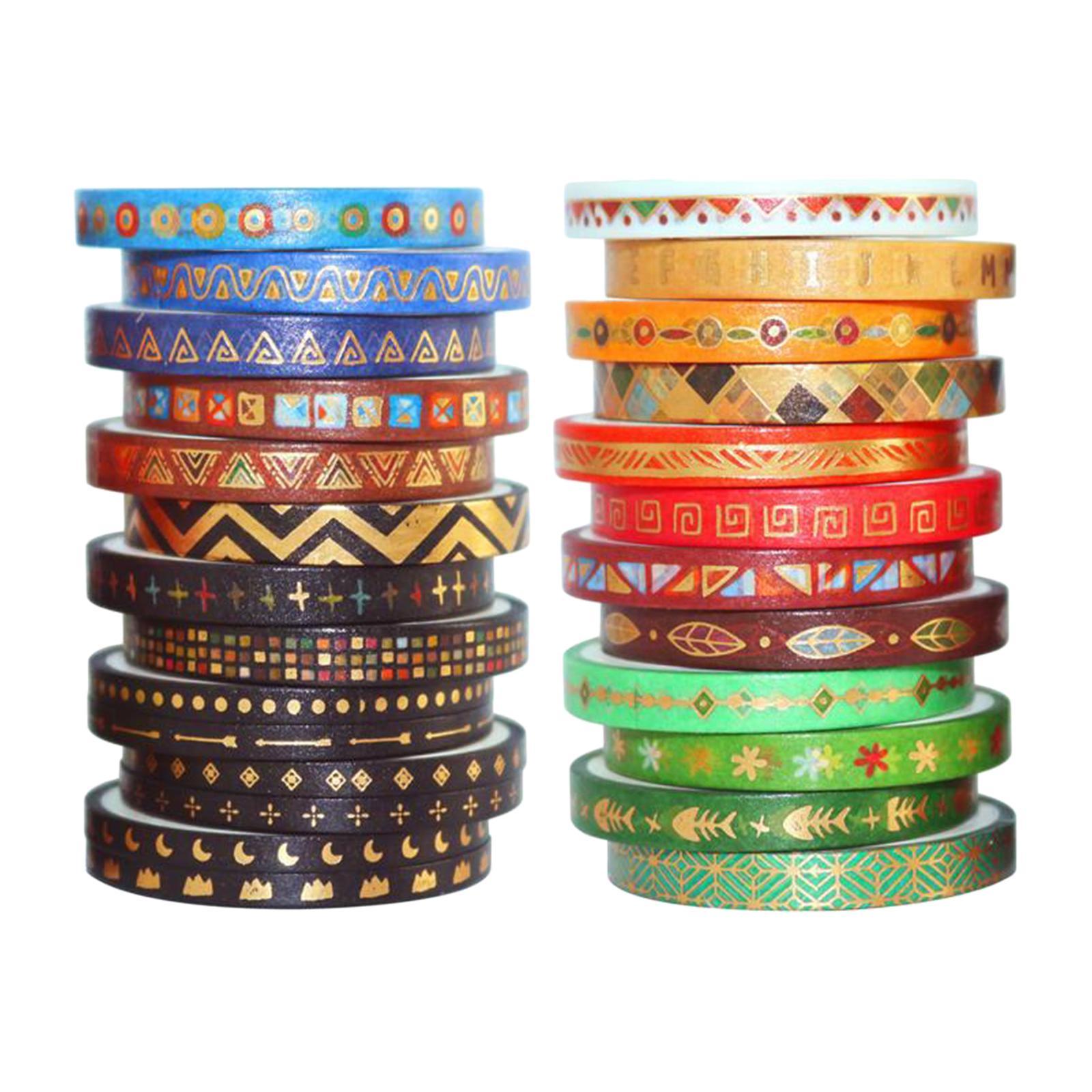 26pcs DIY Washi Paper Foil Decorative Sticky Sticker Paper Masking Adhesive Tape