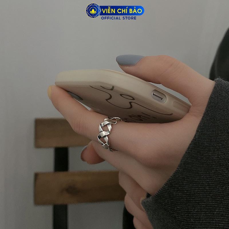 Nhẫn bạc nữ xích đan chất liệu bạc 925 thời trang phụ kiện trang sức nữ thương hiệu Viễn Chí Bảo N000720