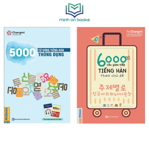 Combo 2 Cuốn Học Tiếng Hàn Cấp Tốc : 5000 Từ Vựng Tiếng Hàn Thông Dụng + 6000 Câu Giao Tiếp Tiếng Hàn Theo Chủ Đề