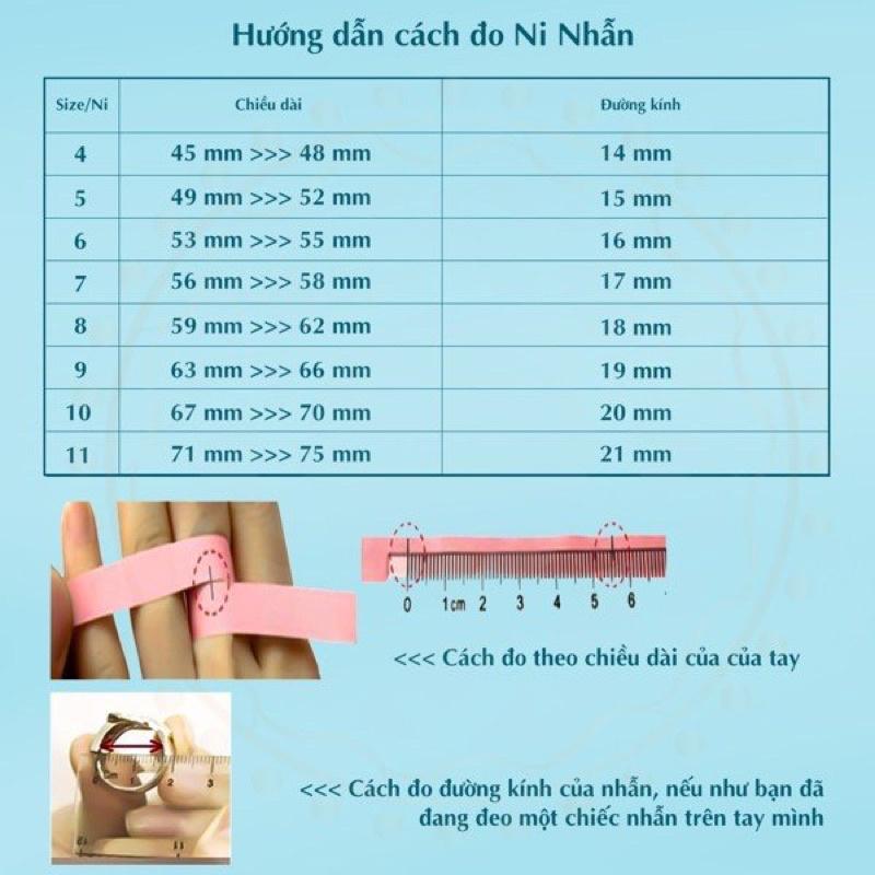 Nhẫn full đá bagguet 2 loại siêu sáng xi bạch kim kami