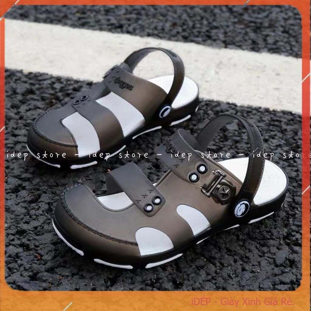 Dép Sục Cross Nam - Giày sandal nhựa dẻo bít mũi nam đúc EVA siêu nhẹ đi mưa, đi biển GL039