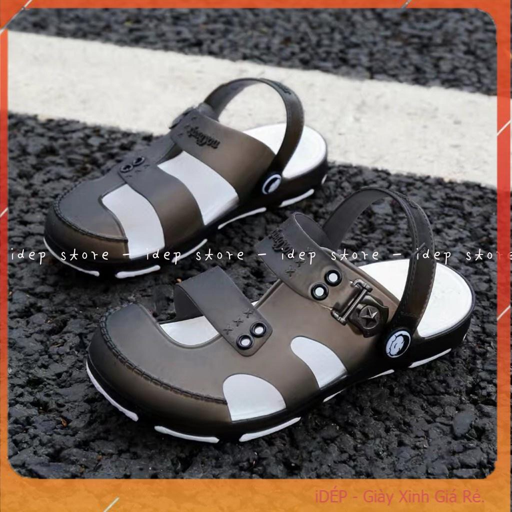 Dép cross sandal cao cấp Kiangyou GL020- Giày sục nhựa dẻo bít mũi nam nữ đúc EVA siêu nhẹ đi mưa, đi biển + ẢNH THẬT