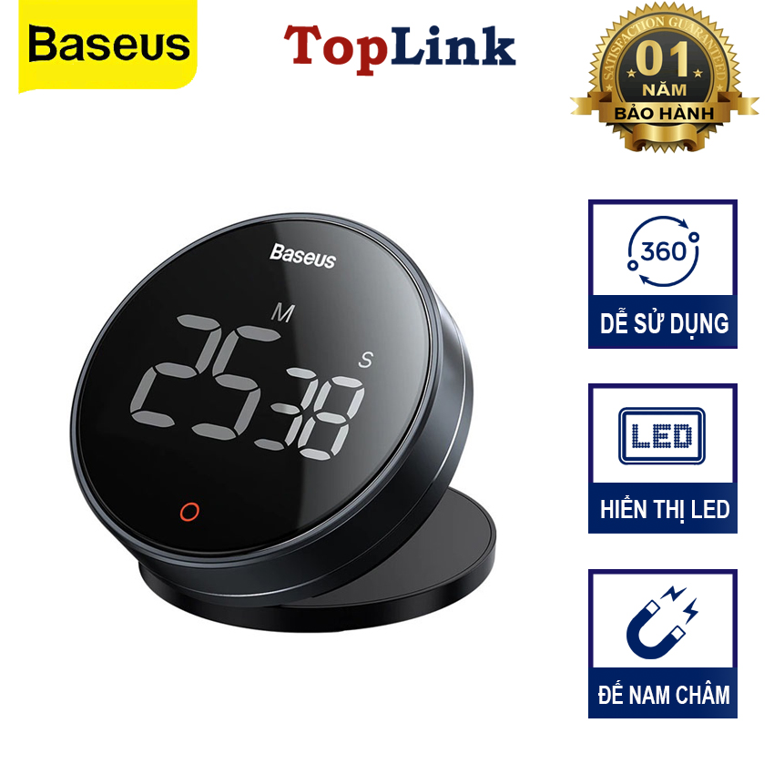 Đồng Hồ Hẹn Giờ Đếm Ngược Để Bàn Treo Tường Có Âm Thanh Heyo Rotation Countdown Timer Pro - Hàng Chính Hãng Baseus