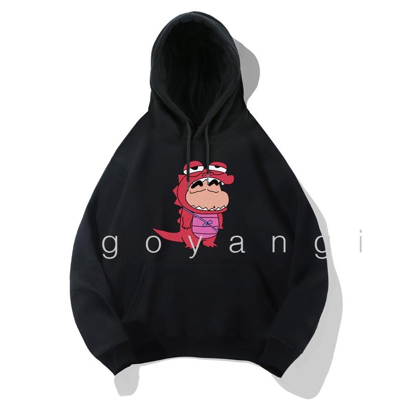 Áo hoodie goyangi Shin khủng long oversize phong cách hàn quốc