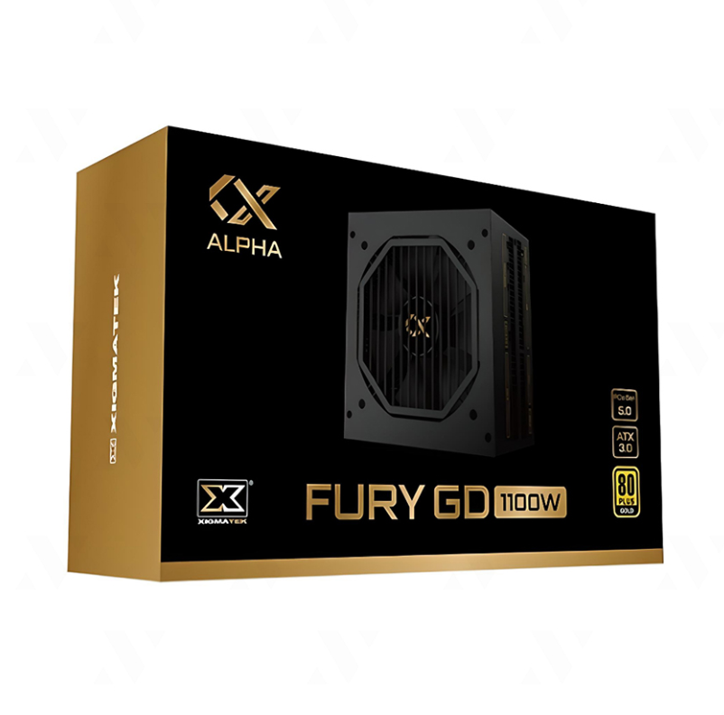 Nguồn Máy Tính XIGMATEK Fury GD 1100W | 80 Plus Gold | PCI-E Gen 5.0 | ATX 3.0 | 100% Cáp Dẹp - Hàng Chính Hãng