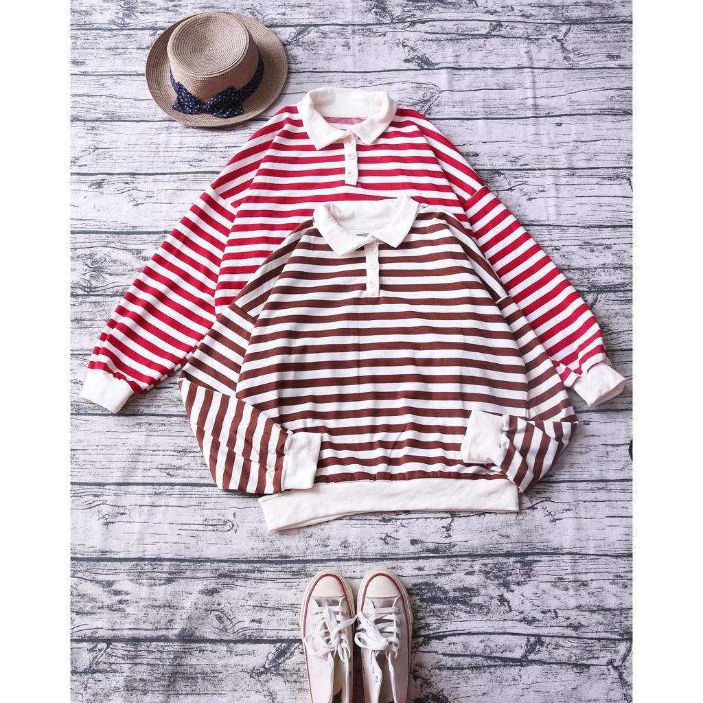 ÁO SWEATER KẺ SỌC TAY BỒNG