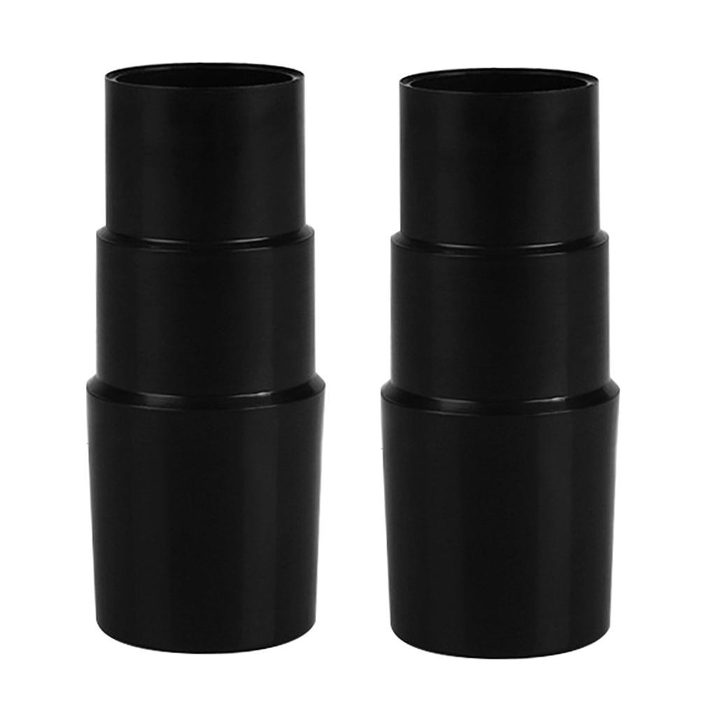 Set of 2 Vacuum Cleaner Attachment Converter Adaptor 32mm to 32mm 35mm Black