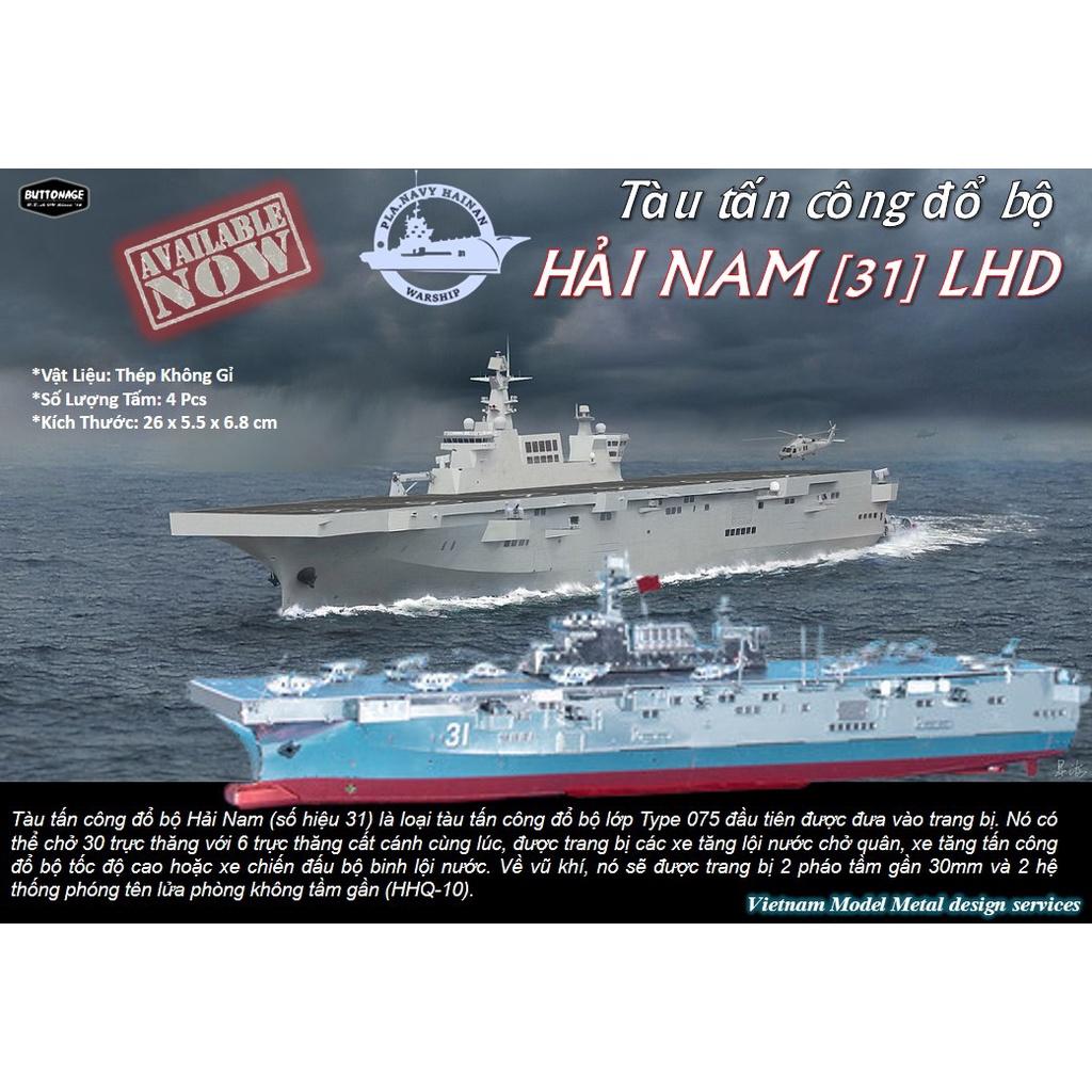 Mô Hình Lắp Ráp 3d Tàu tấn công đổ bộ Hải Nam