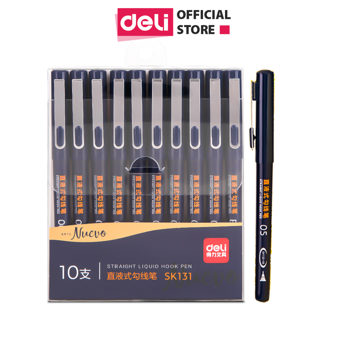 Set Bút Đi Nét Lông Kim Fineliner Liner Pen Ngòi Bọc Kim Loại Nhiều Kích Cỡ Oily Ink Deli - Kháng Nước Nét Mượt Nhiều Mực Bút Kĩ Thuật Chuyên Vẽ Anime Manga Thiết Kế Kiến Trúc Thời Trang - SK130 / SK131