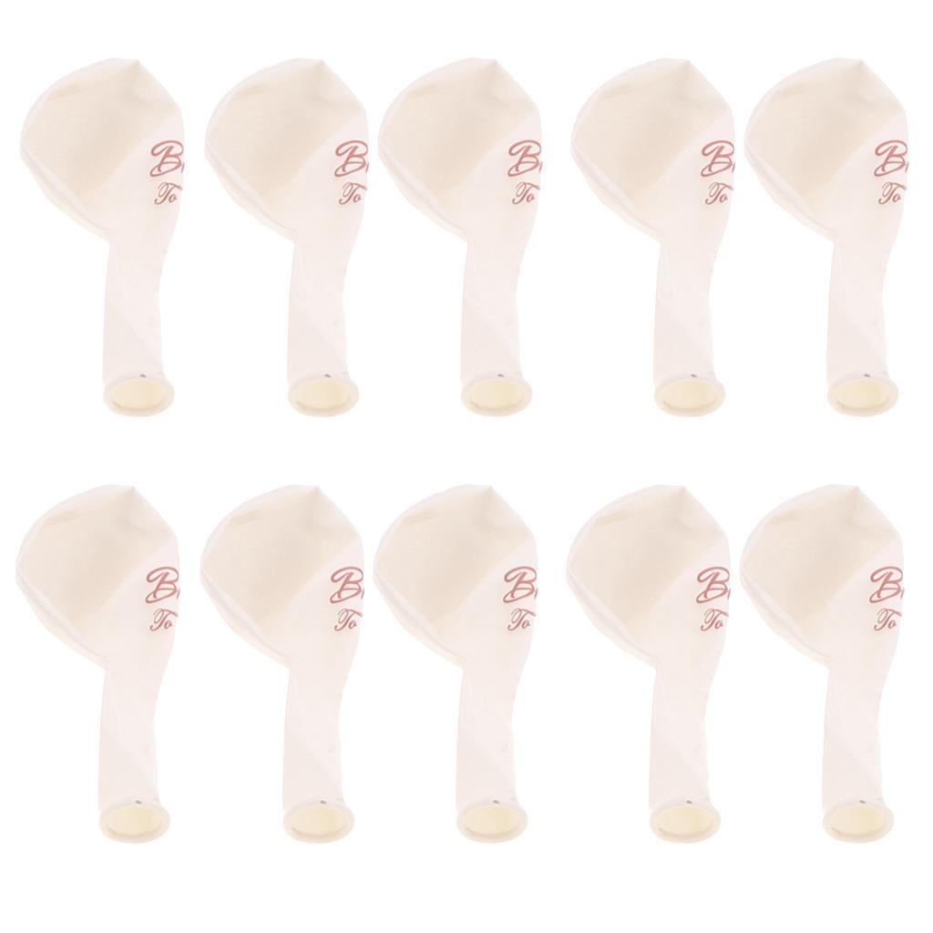 20 Pieces Latex White Balloon Pink Printed Wedding Bridal Shower