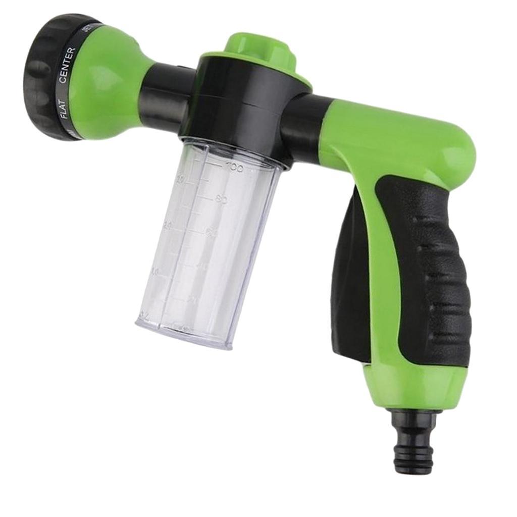 Multifunctional High Pressure Foam Water Sprayer - Garden Hose Nozzle Hand Sprayer, Heavy Duty 8 Pattern Watering Nozzle for Car Garden Pets Washing