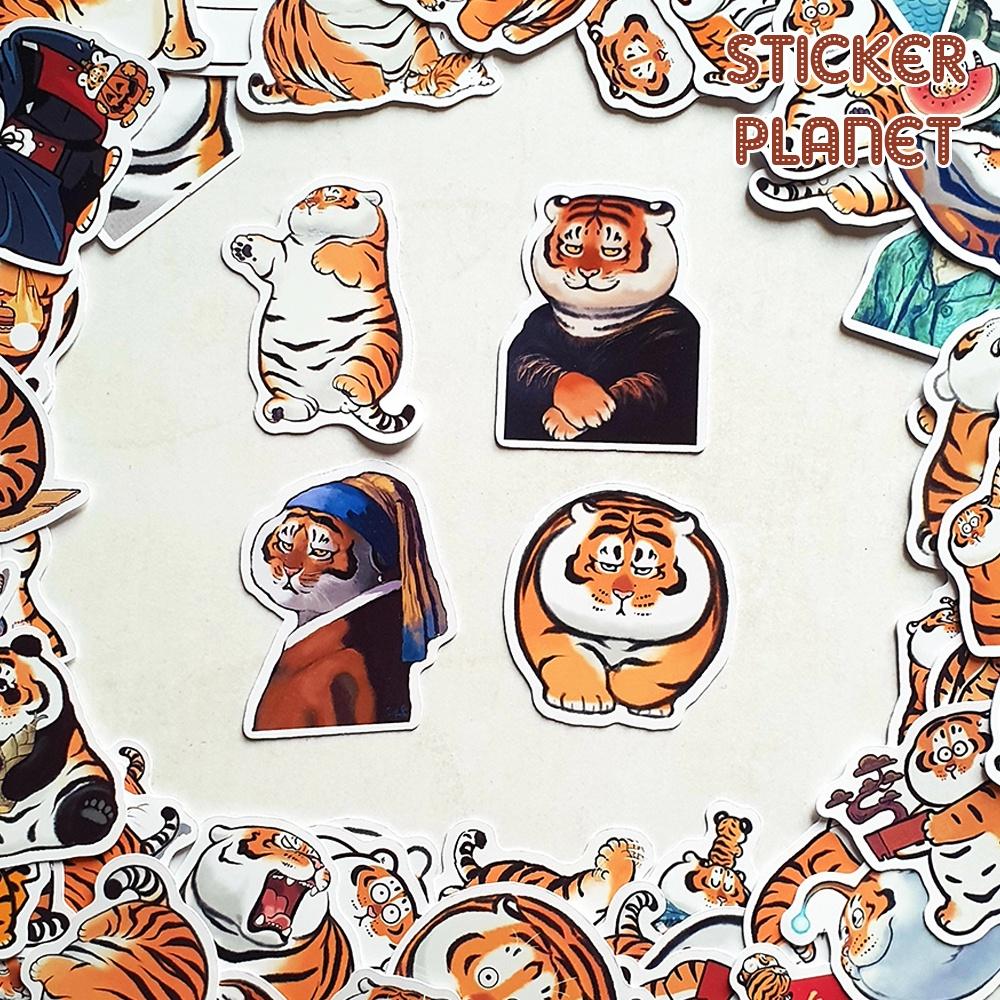 Sticker hình dán hổ đáng yêu cute trang trí mũ bảo hiểm, đàn, guitar, ukulele, điện thoại laptop,vali