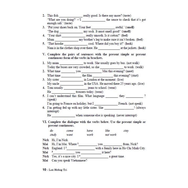 Bài Tập Tiếng Anh Lớp 11