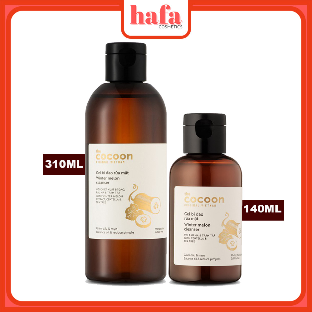 Gel bí đao rửa mặt Cocoon giảm dầu, mụn Winter Melon Cleanser