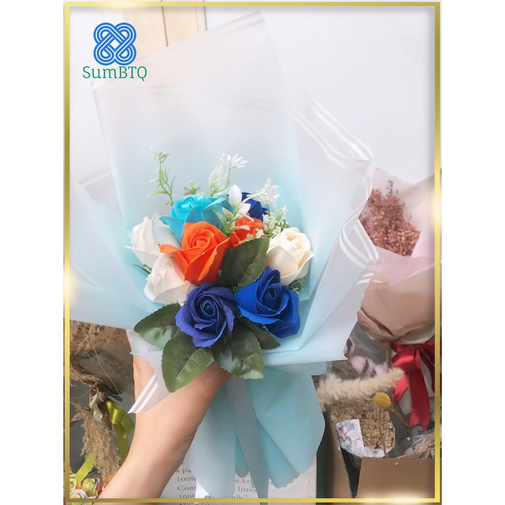 Hoa hồng sáp mix màu lớn nhỏ