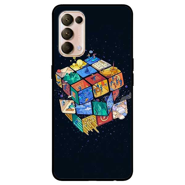 Ốp lưng dành cho Oppo Reno 5 mẫu Rubik Vũ Trụ