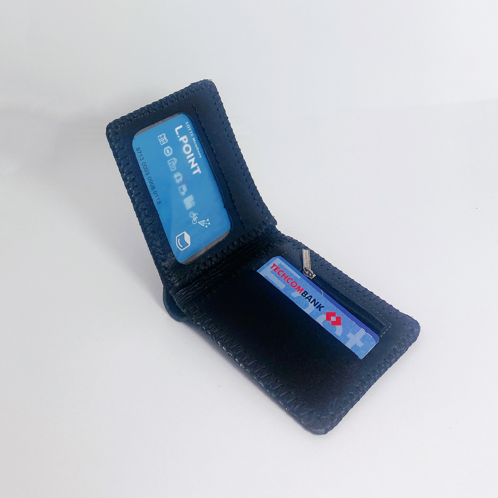 Ví da bò thật cao cấp kiểu ngang khâu viền dành cho nam thương hiệu Jun Secret KV95 nhiều ngăn - Tặng kèm hộp đựng