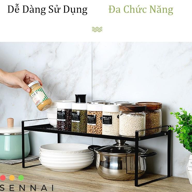 Bộ 2 Kệ Gầm Bếp Để Đồ Đa Năng Dưới Bồn Rửa Chén SenNai Thép Cacbon Sơn Tĩnh Điện Cao Cấp