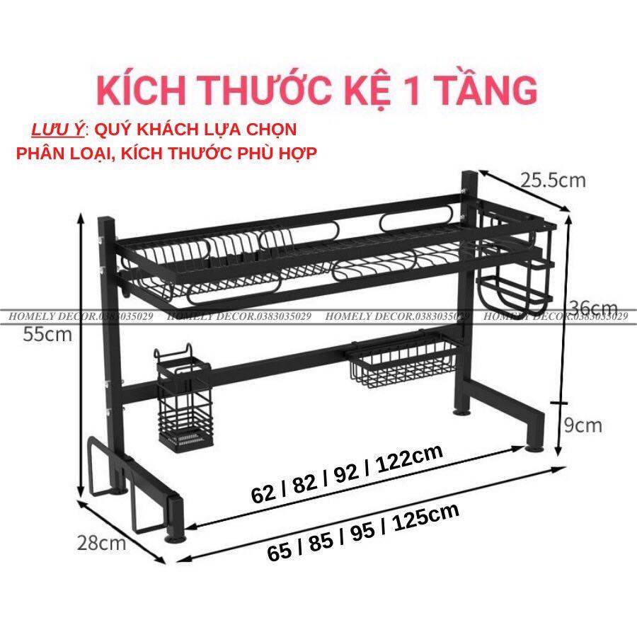 Kệ Để Bát Đĩa Đa Năng Thông Minh - Giá Để Đồ Chén Đĩa - Thép Carbon Sơn Đen Cao Cấp