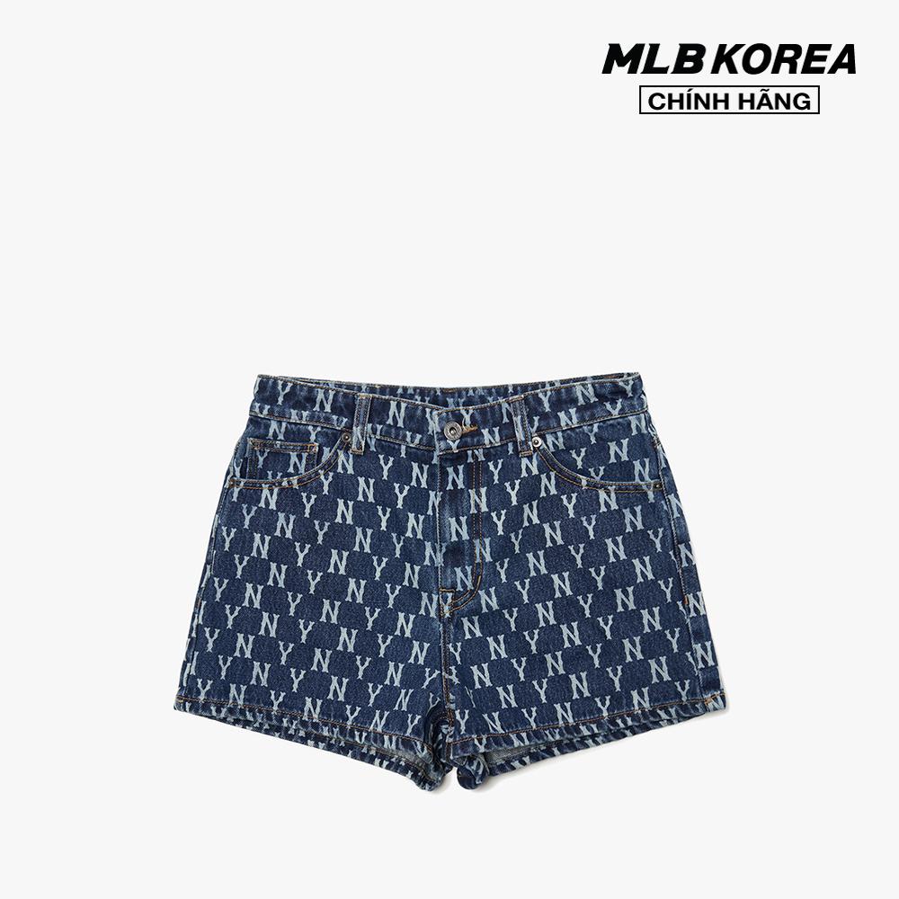 MLB - Quần shorts jeans nữ Classic Monogram 3FDPM0123
