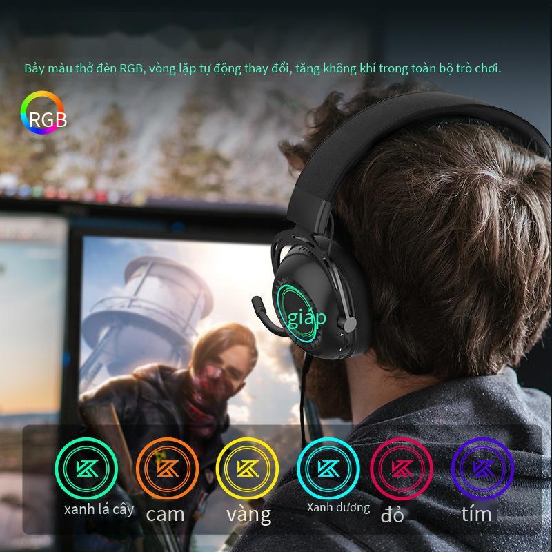 Vận Chuyển Nhanh KZ-GP20 Tai Nghe Chơi Game Bluetooth/2.4G Hai Chế Độ Chơi Game Hiệu Ứng Ánh Sáng RGB Tai Nghe