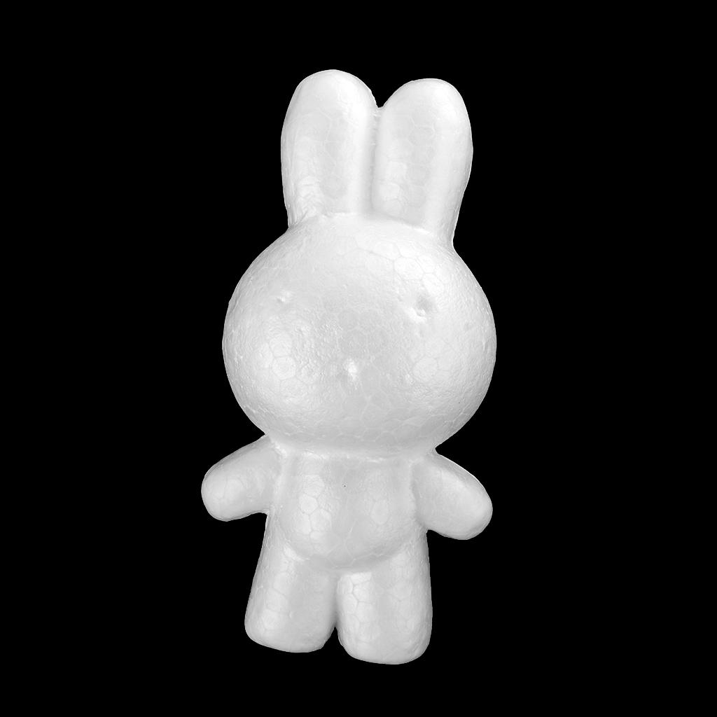 15x Large 10/14cm Foam Eggs Rabbits Blank Decorations Unfinished Ornaments