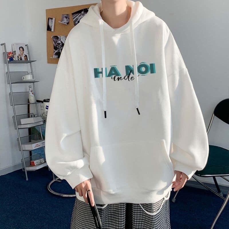 Áo HOODIE có mũ chất nỉ Bông dày dặn in chữ UNDER Hà Nội, Áo phom Rộng 100% Cotton Nam Nữ Unisex -In Hình Local Brand