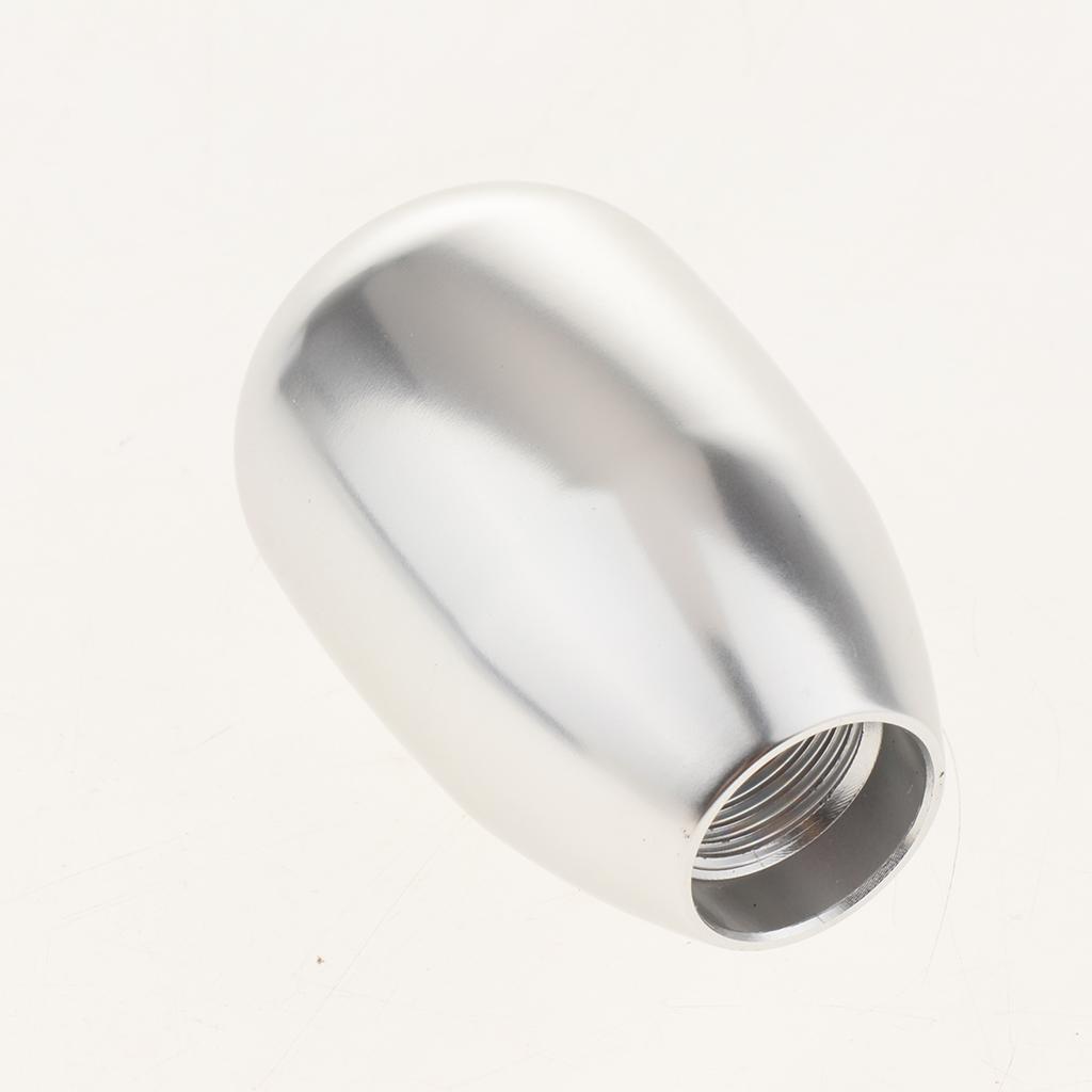 Car Truck Handle 5-Speed Gear Stick Shift Knob with Adapter Black&Silver NEW