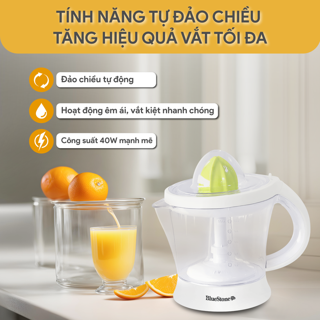 Máy Vắt Cam BlueStone CJB-1129 1 Lít 40W - Hàng chính hãng