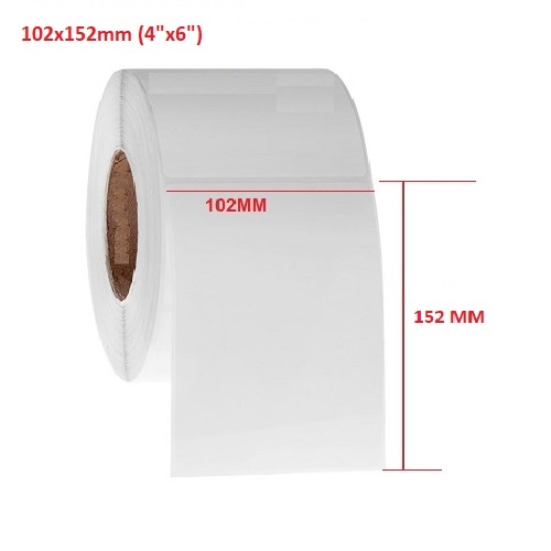 Giấy in nhiệt vận đơn - in mã vạch A6 102x152mm 50m (4&quot;x6&quot;, 320 tem/cuộn)