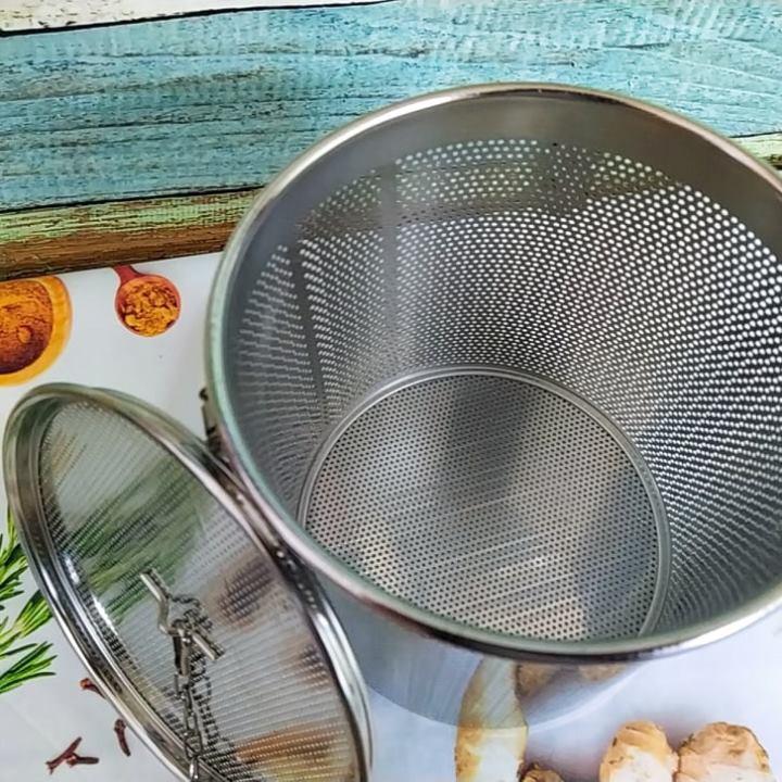 Dụng Cụ Lọc Trà, Lọc Gia Vị INOX Cao Cấp, có móc treo tiện dụng - Size 14cm. Dụng cụ pha chế, chế biến