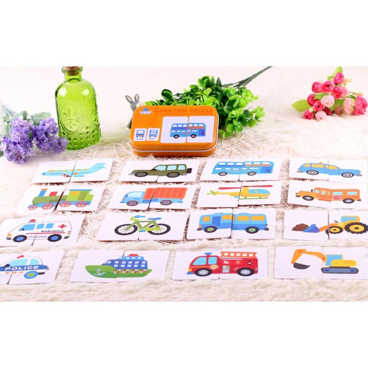Ghép Hình 2 Mảnh Hộp Sắt Nhiều Chủ Đề Cho Bé Phát Triển Tư Duy, Ngôn Ngữ