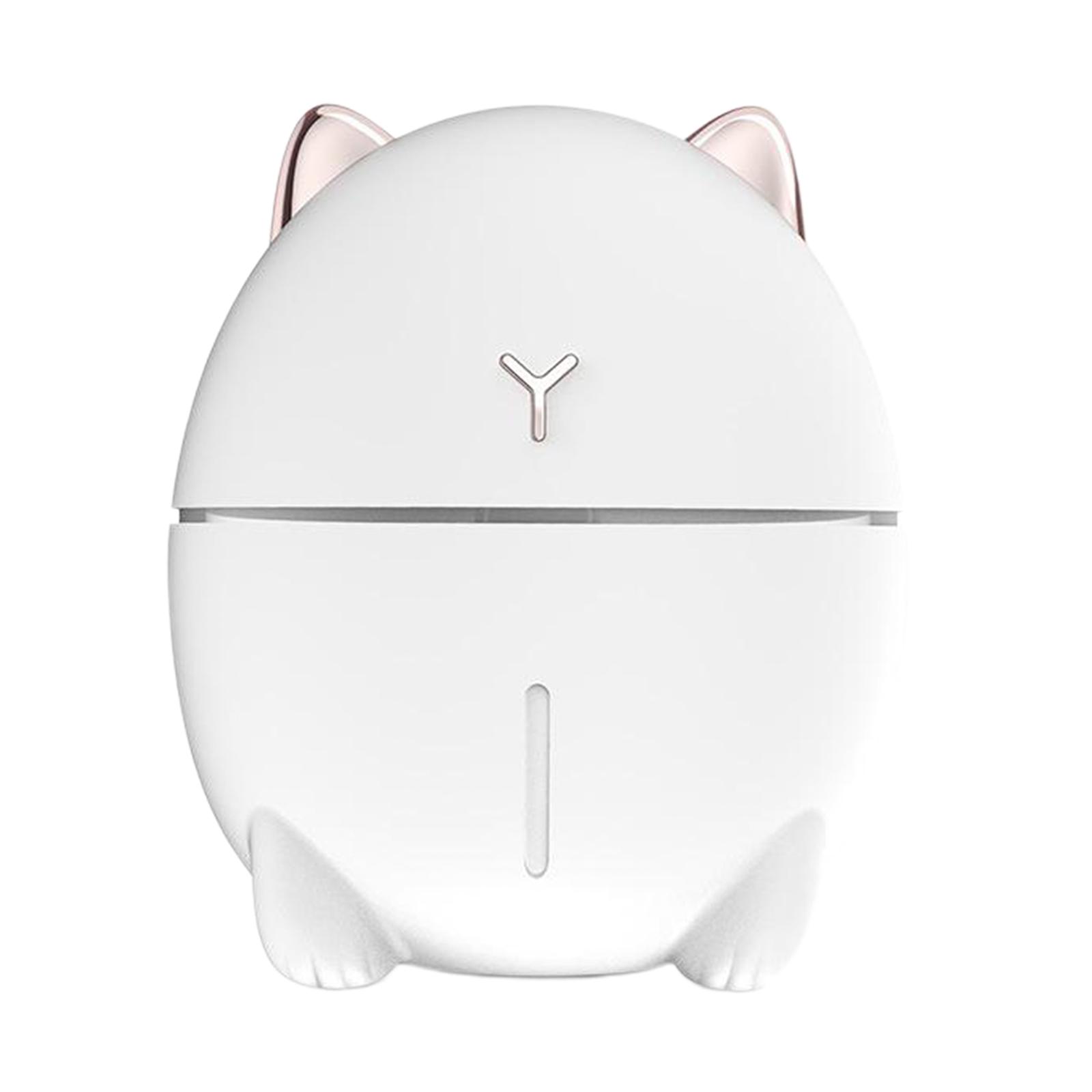 Warm Mini Air Humidifier 200ml for Desktop Study Living Room White