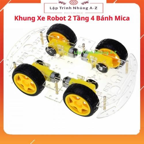 [Lập Trình Nhúng A-Z][G9] Khung Xe Robot 2 Tầng 4 Bánh Mica