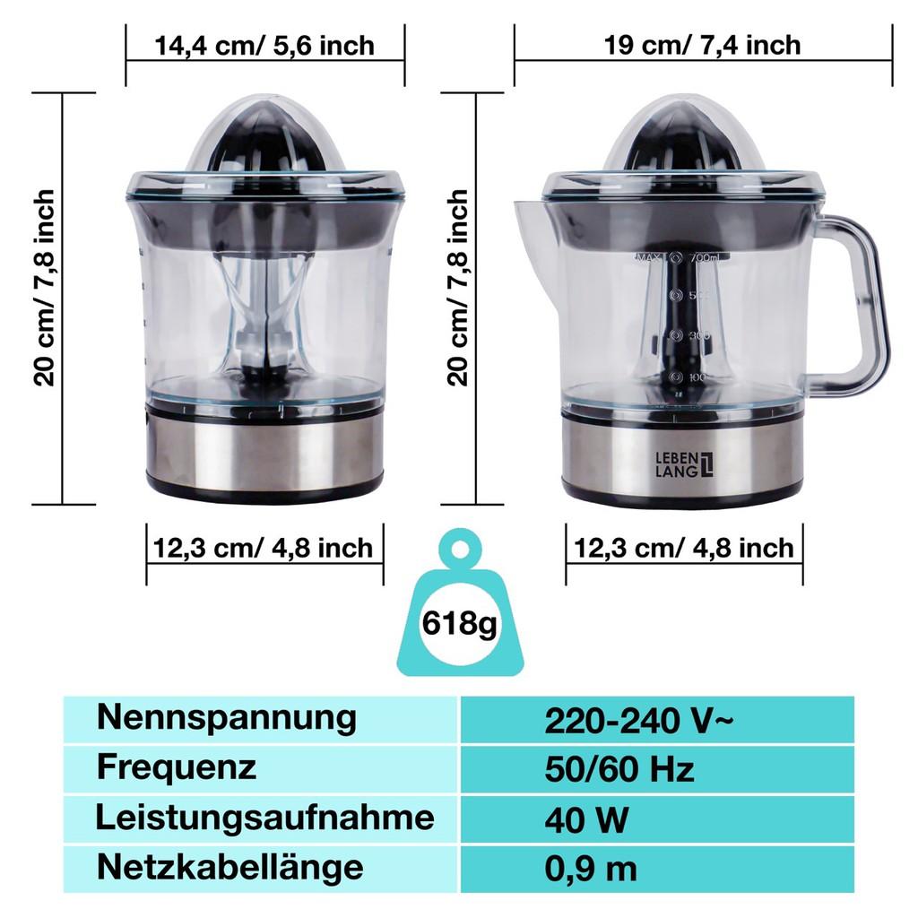 Máy Vắt Cam 0.7L LEBEN LANG - LB389