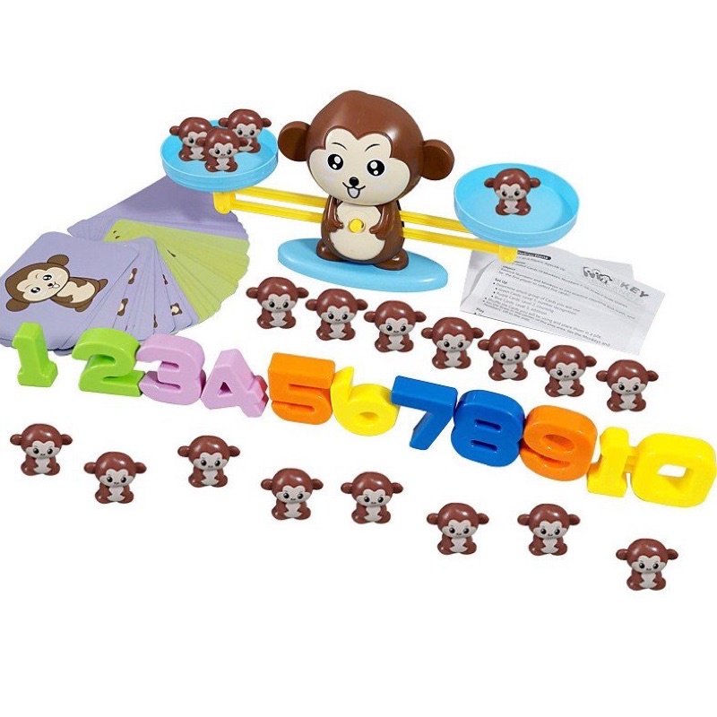 Đồ chơi khỉ cân bằng toán học giúp bé học toán dễ dàng