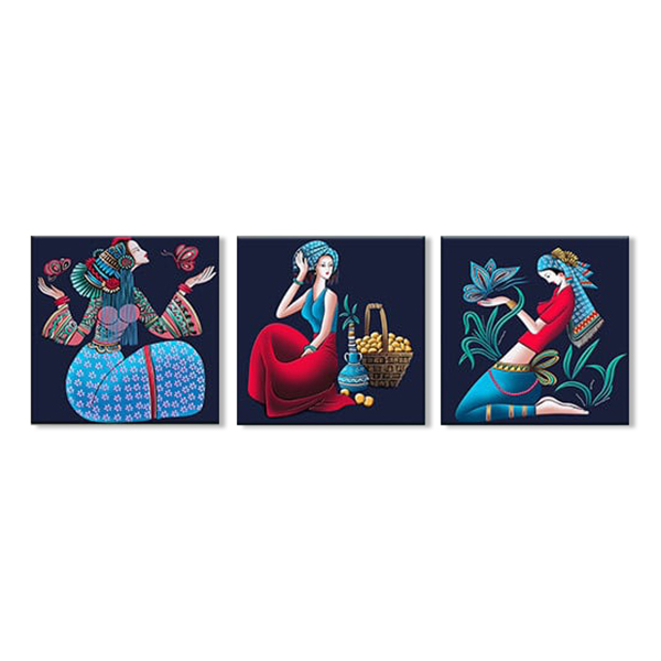 Bộ 3 Tranh Treo Tường Cô Gái - W259