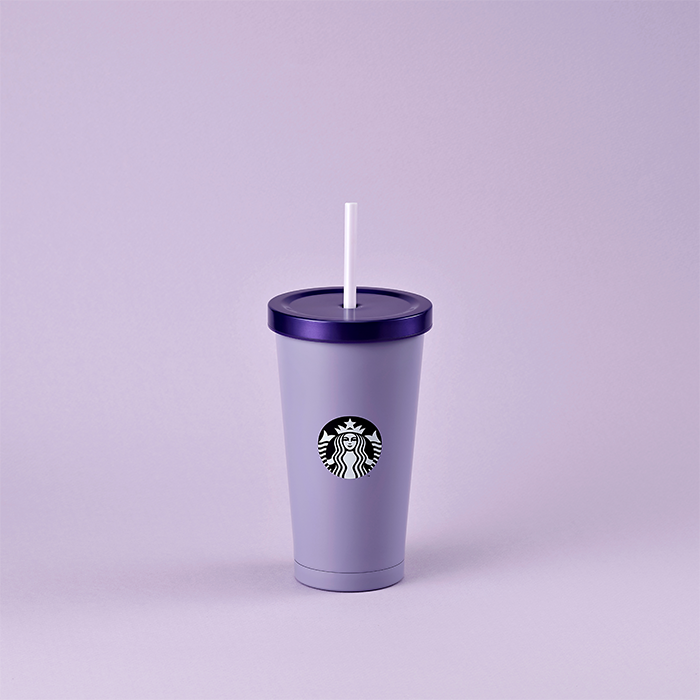 Ly Starbucks Cold Cup 18Oz (532ml) SS Purple And Blue