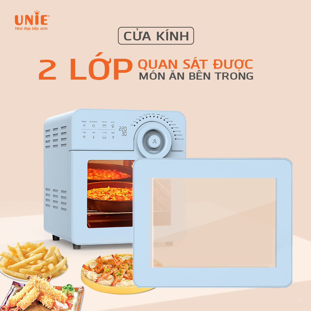 Nồi Chiên Không Dầu Unie BLUE SKY Tiêu Chuẩn Đức Công Suất 1700W Dung Tích 14.5L- Hàng Chính Hãng