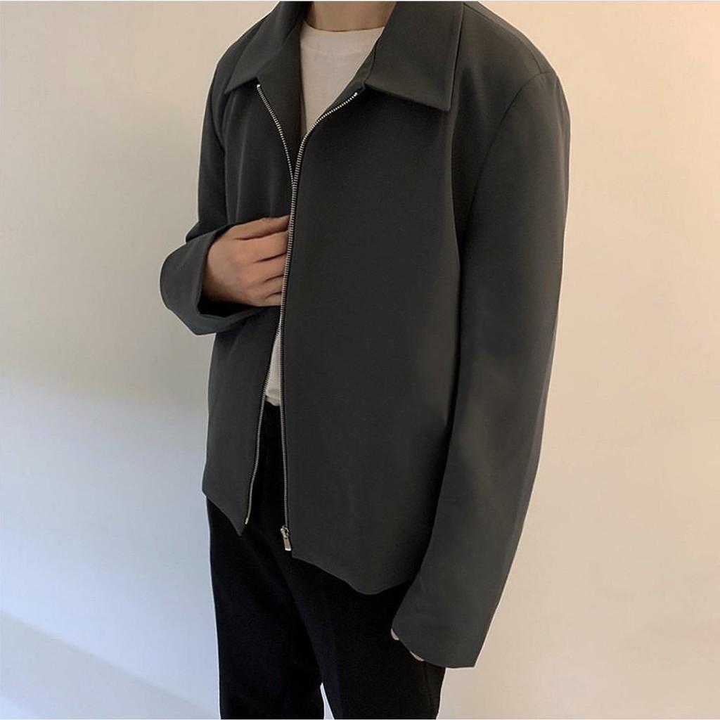 ÁO KHOÁC xám Zip Outer