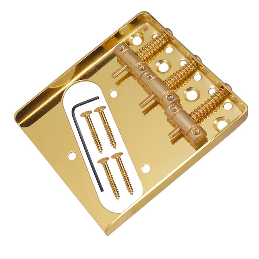 3 String Guitar Bridge for TL Electric Bass Parts Accessory Golden Spring