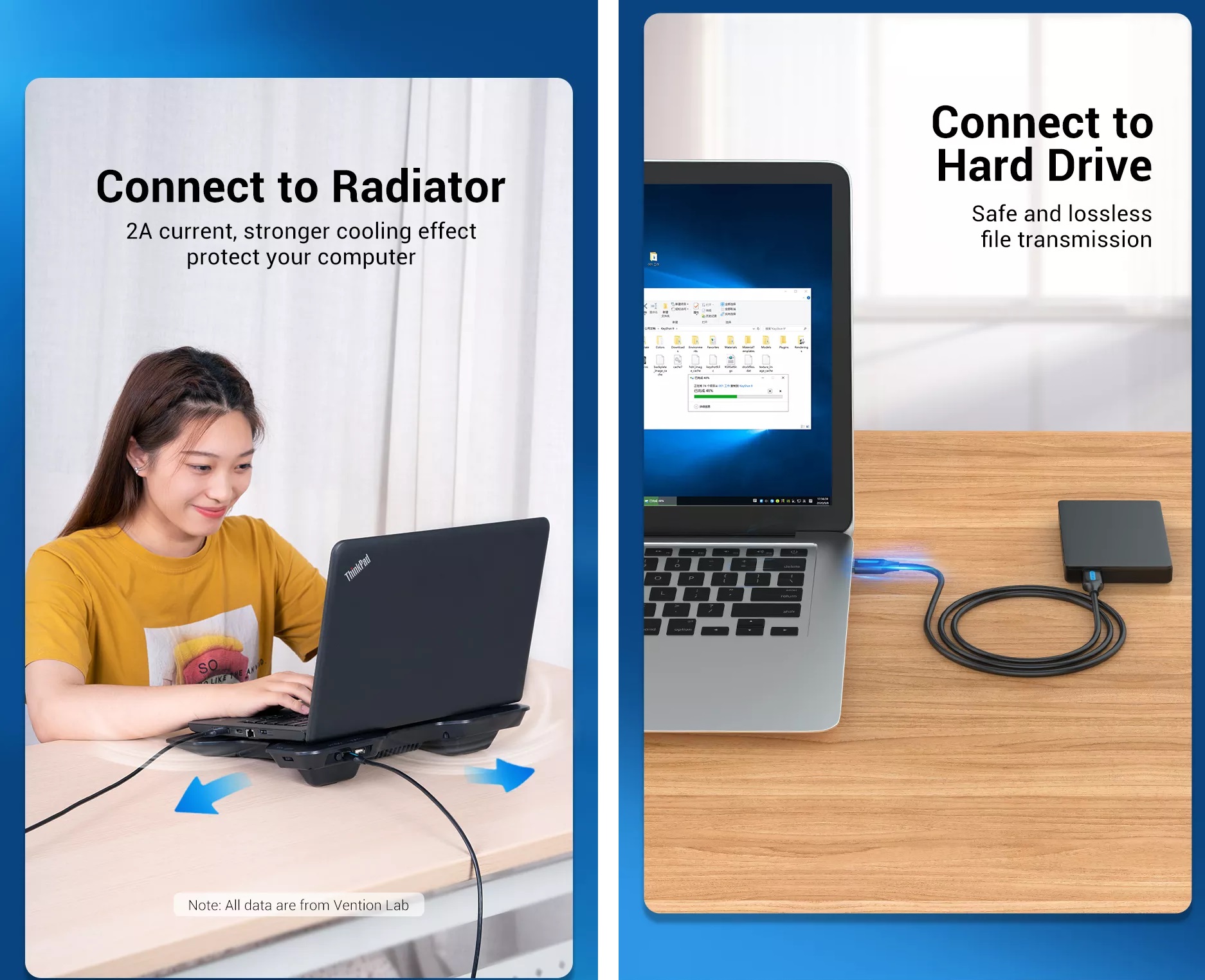 Cáp 2 đầu USB 3.0 / USB 2.0 Vention CON / COJ _ Hàng chính hãng