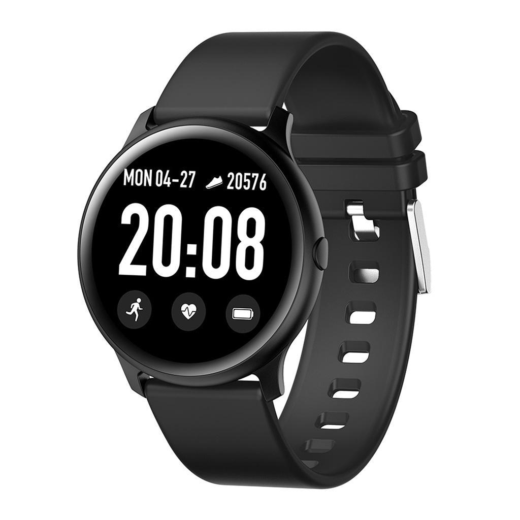 Bluetooth Smart Watch Heart Rate Blood Sport Fitness Tracker Bracelet Black