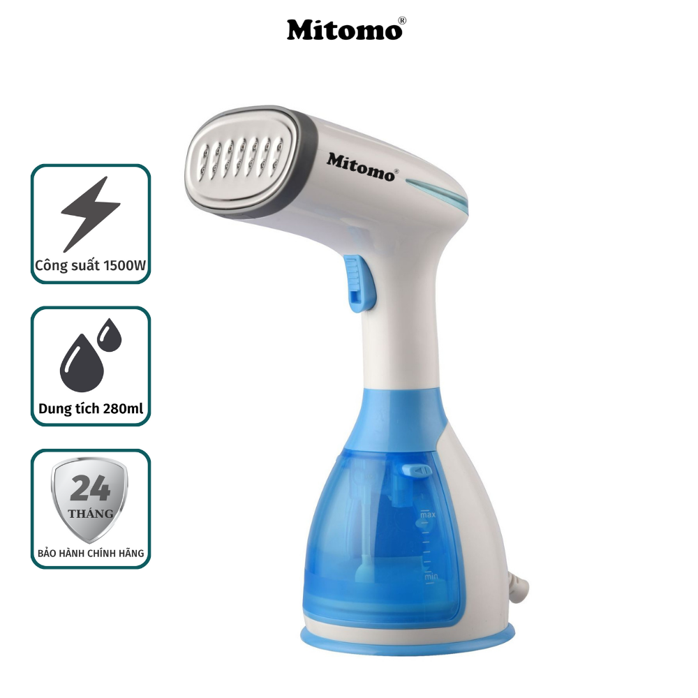 Bàn ủi hơi nước cầm tay Mitomo MW - 801 tích hợp 3 chế độ là hàng cao cấp công suất 1500W - bảo hành 2 năm hàng chính hãng