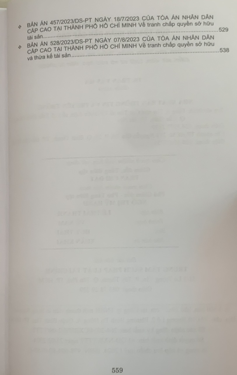 Combo 4 cuốn Tuyển tập các bản án của Tòa án nhân dân cấp cao